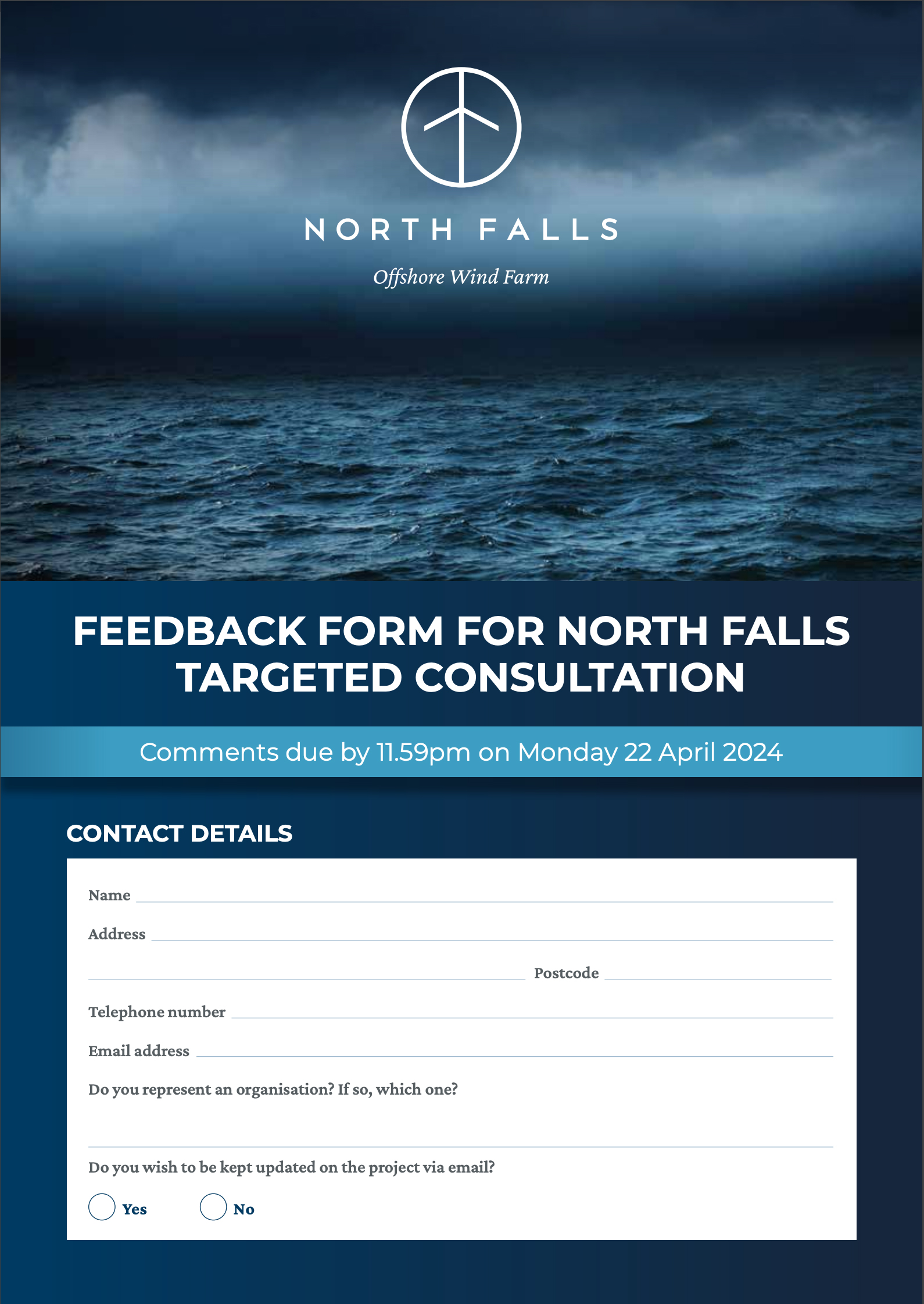 North Falls Targeted Consultation Feedback Form